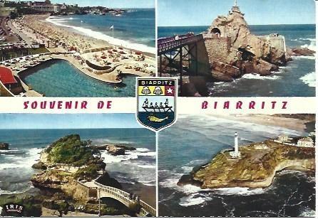 POSTAL L00844: Playa de Biarritz, Francia