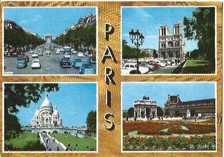 POSTAL L00832: Vistas varias de Paris