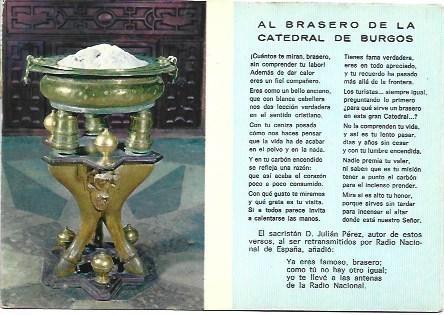 POSTAL L00816: Brasero de la Catedral de Burgos