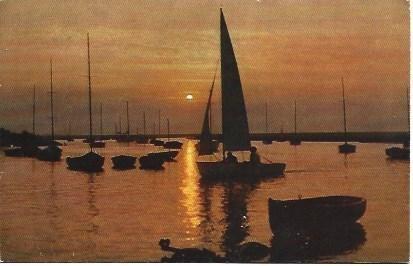POSTAL L00863: Anochecer en un puerto de Inglaterra