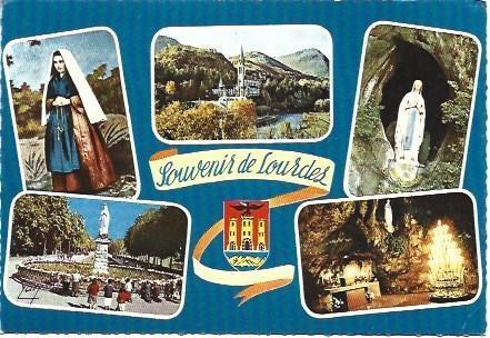 POSTAL L00857: Souvenir de Lourdes, numero 65