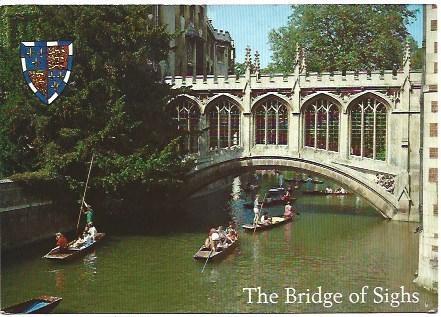 POSTAL L00874: The Bridge od Sighs en Cambridge