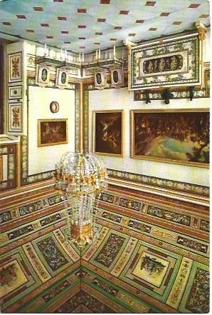 POSTAL L00741: Salon central de la Casita del Principe de El Escorial