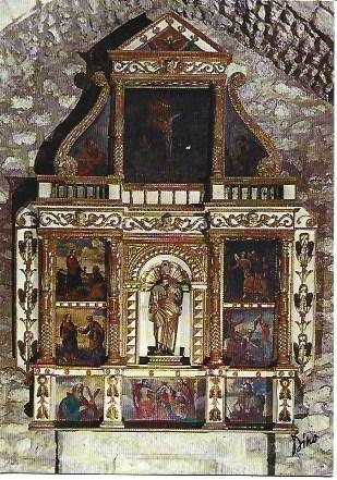 POSTAL L00727: Retablo de la iglesia de Villafranche de Conflent, Francia