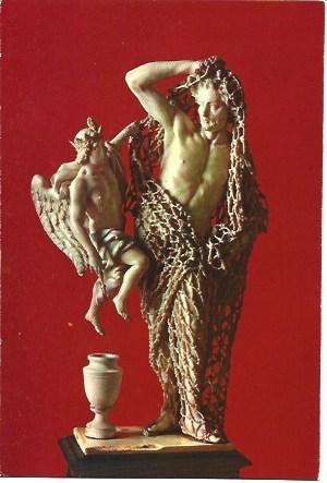 POSTAL L00716: Figura de marfil de la Casita del Principe de El Escorial