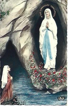 POSTAL L00780: La Aparicion de Lourdes