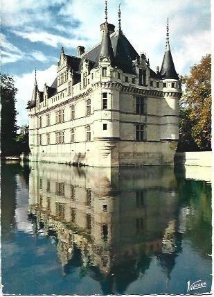 POSTAL L00787: Castillo de Azay Rideau, Francia