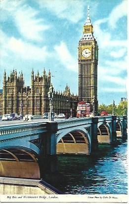 POSTAL L00789: Parlamento y Big Ben de Londres
