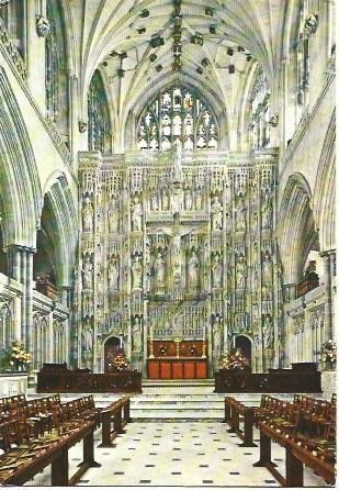 POSTAL L00792: Altar de la Catedral de Winchester