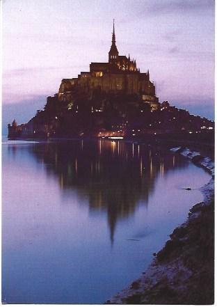 POSTAL L00800: Mont Saint Michel al anochecer