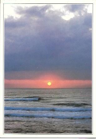 POSTAL L00756: Atardecer en el mar