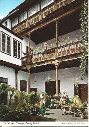 POSTAL L00760: Patio de la Casa de los Balcones en Tenerife