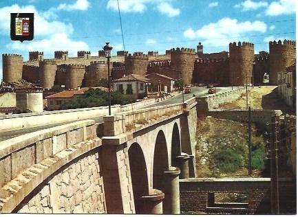 POSTAL L01025: Vista parcial de las murallas de Avila