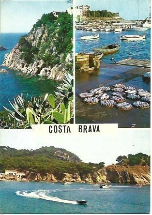 POSTAL L01066: Vistas varias de la Costa Brava