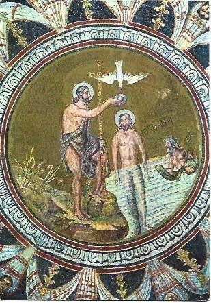 POSTAL L01105: Cupula del Baptisterio Neoniano de Ravenna, Italia