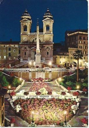 POSTAL L01106: Piazza di Spagna en Roma, Italia