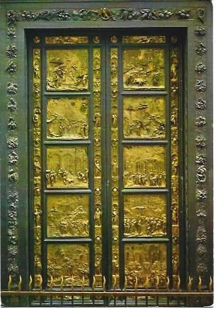 POSTAL L01107: Puerta del Paraiso de la Catedral de Florencia, Italia
