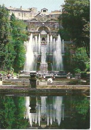 POSTAL L01104: Fontana del Nettuno en Tivoli, Italia