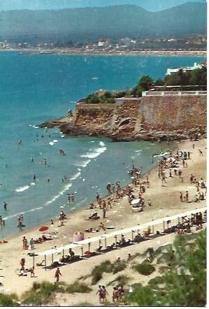 POSTAL L01068: Playa de Lazareto en Salou, Tarragona