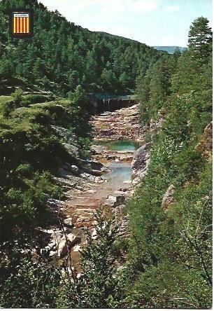 POSTAL L01070: Cascada de la Font de Sant Jordi en Les Llosses, Girona