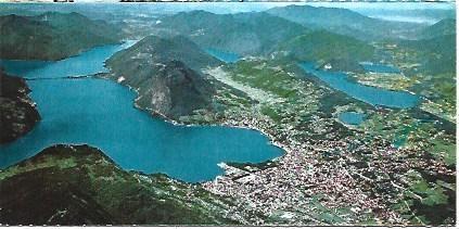 POSTAL L00951: Vista aerea de Lugano