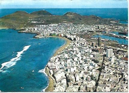 POSTAL L00934: Vista aerea de Las Palmas de Gran Canaria