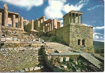 POSTAL L00995: El Propileos de la acropolis de Atenas