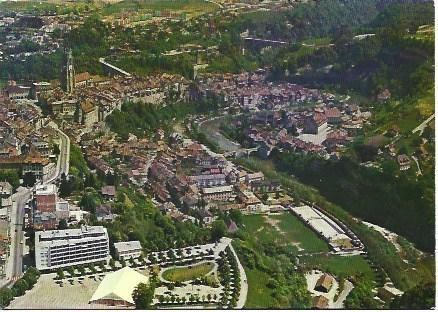 POSTAL L00973: Vista aerea de Freiburg