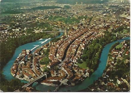 POSTAL L00982: Vista aerea de Berna, Suiza