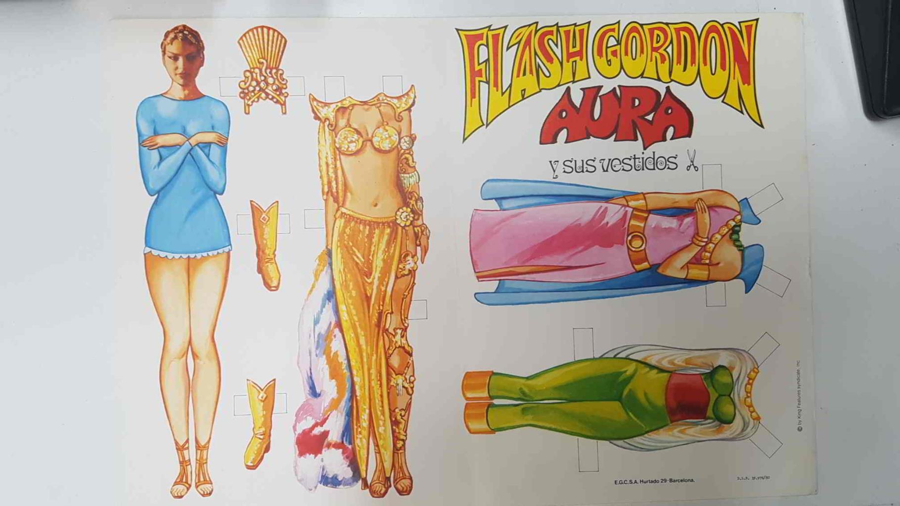 Recortable: Los vestidos de Flash Gordon: Aura y sus vestidos