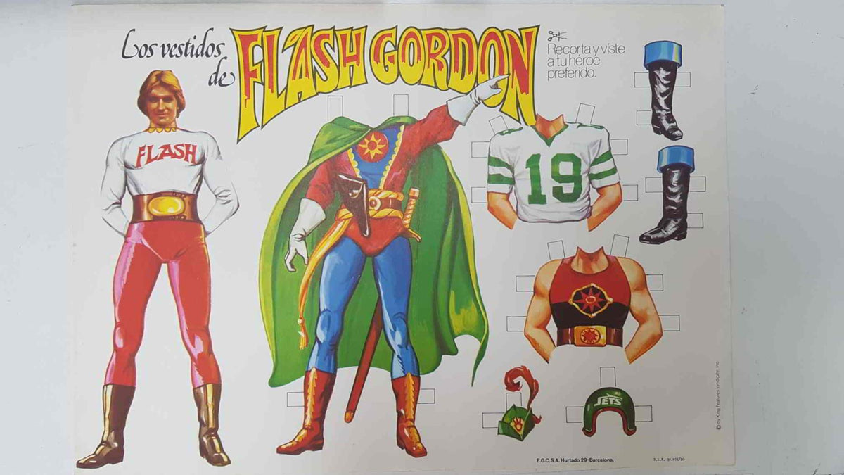 Los vestidos de Flash Gordon : recorta y viste a tu heroe favorito