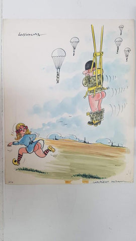 Cartulina con ilustracion de Lassalvy (numerado 027 en trasera)
