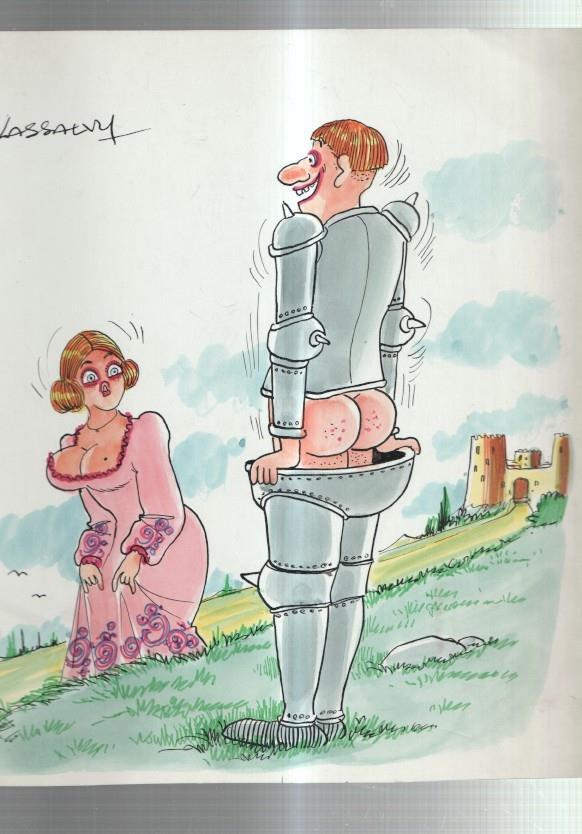 Cartulina con ilustracion de Lassalvy (numerado 026 en trasera)