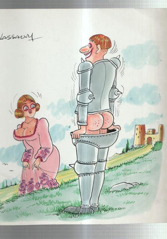 Cartulina con ilustracion de Lassalvy (numerado 026 en trasera)