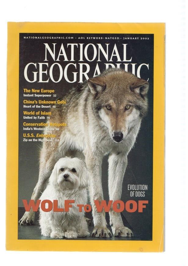 National Geographic, vol. 201 num. 01, january 2002: Wolf to woof- A Love Story