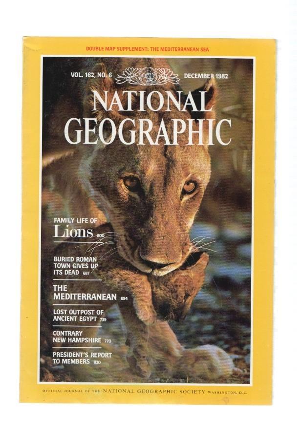 National Geographic, vol. 162 num. 06. december 1982:  Family life of Lions-
