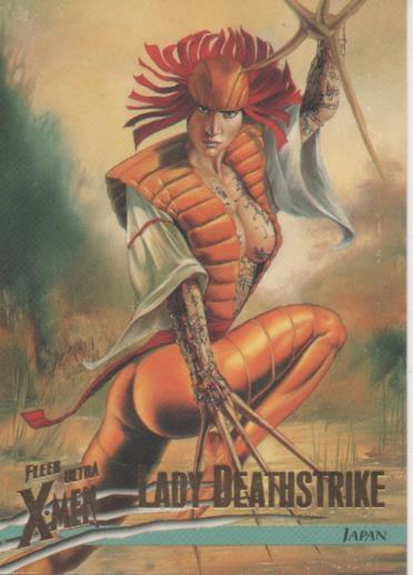 Cromo E001486: Trading Cards. Fleer Ultra X-Men nº 33. Lady Deathstrike, Japan