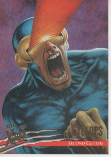 Cromo E001480: Trading Cards. Fleer Ultra X-Men. Cyclops, Second Genesis