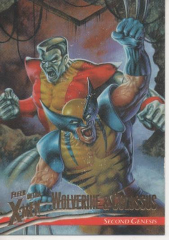 Cromo E001475: Trading Cards.Fleer Ultra X-Men. Wolverine vs Colossus, Second Genesis