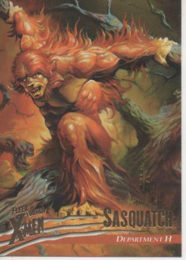 Cromo E001465: Trading Cards. Fleer Ultra X-Men. Saquatch Department H