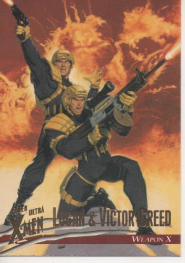 Cromo E001461: Trading Cards. Fleer Ultra X-Men. Logan & Victor Creed Weapon X