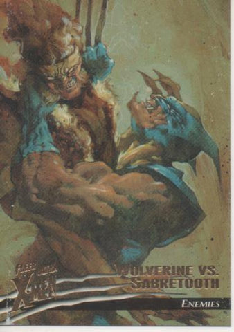 Cromo E001513: Trading Cards Fleer Ultra X-Men nº 68. Wolverine vs Sabretooth, Enemies