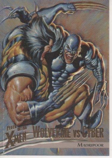 Cromo E001511: Trading Cards. Fleer Ultra X-Men  nº 50. Wlverine vs Cyber, Madripoor