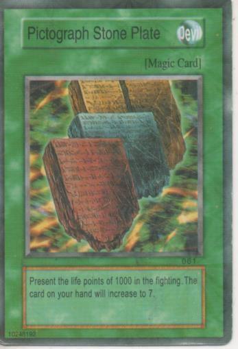 Cromo E001423: Trading Cards. Yu Gi Oh! Trading Card Game, Pictograph Stone Plate