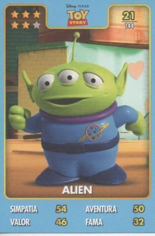 Cromo E001406: Trading Cards. Disney. Pixar. Toy Story nº 21, Alien