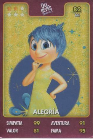 Cromo E001401: Trading Cards: Disney. Pixar. Del Reves nº 82, Alegría