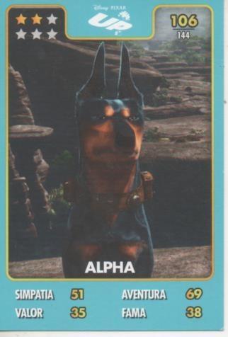 Cromo E001399: Trading Cards. Disney. Pixar. Up nº 106, Alpha