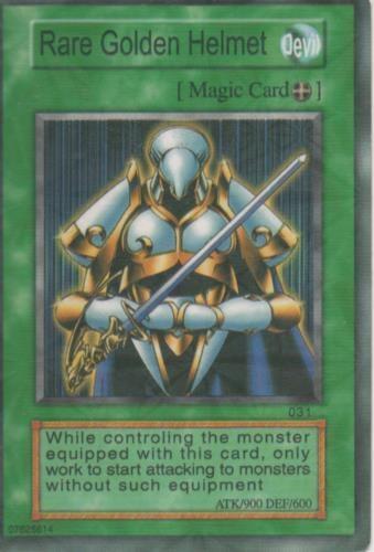 Cromo E001428: Trading Cards. Yu Gi Oh! Trading Card Game, Rare Golden Helmet