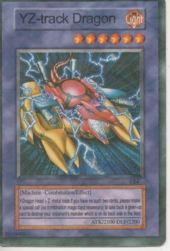 Cromo E001450: Trading Cards. Yu Gi Oh! Trading Card Game, YZ-track Dragon