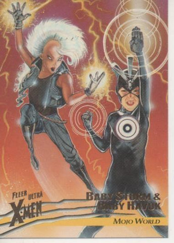 Cromo E001519: Trading Cards. Fleer Ultra X-Men nº 61. Baby Storm & Baby Havok, Mojo World